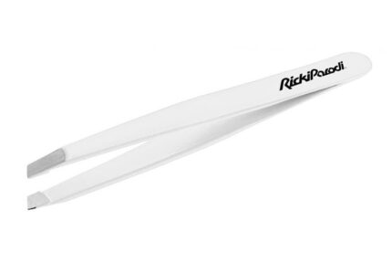 Pinça Oblíqua RickiParodi Branca Inox 9cm