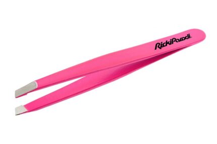 Pinça Oblíqua RickiParodi Rosa Inox 9cm