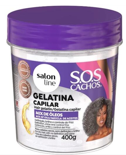 Salon Line Gelatina Ativadora de Cachos SOS Mix Óleos 400g