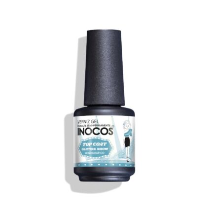 Verniz Gel Inocos Top Coat Glitter Holografico 15ml