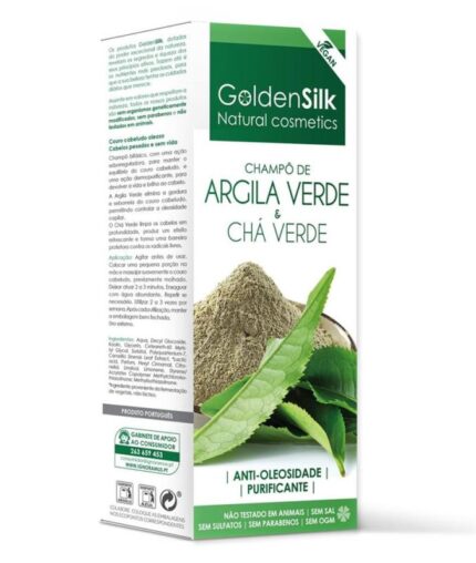 GoldenSilk Shampoo Argila Verde e Chá Verde Vegan 200ml