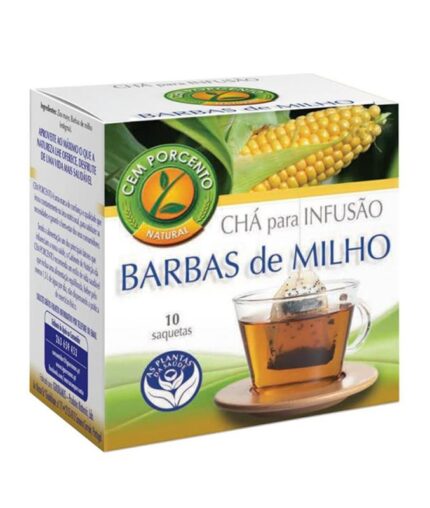 Cem Porcento Chá Infusão Barbas de Milho 10 Saquetas