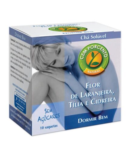 Cem Porcento Chá Solúvel Dormir Bem 10 Saquetas