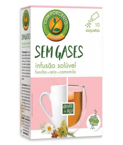 Cem Porcento Chá Solúvel Sem Gases Adulto 10 Saquetas