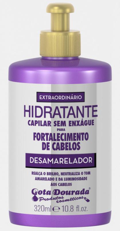 Gota Dourada Creme Pentear Fortalecimento Desamarelador 320ml