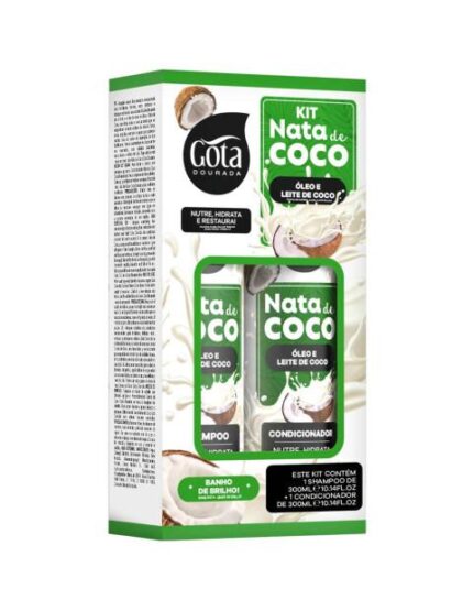 Gota Dourada Kit Shampoo + Condicionador Nata de Coco 300ml