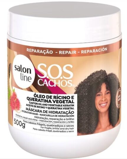 Salon Line Máscara SOS Cachos Rícino e Queratina 500ml