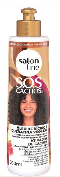 Salon Line Ativador de Cachos SOS Cachos Rícino e Queratina 300ml