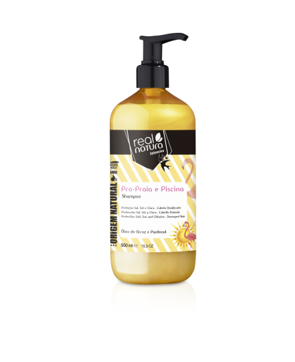 Real Natura Shampoo Sem Sal Pro-Mar e Piscina 500ml