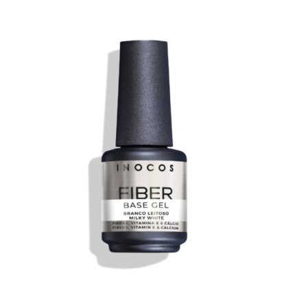 Verniz Gel Fiber Base Inocos Branco Leitoso 15ml