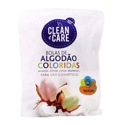 Clean & Care Algodão Bolas Coloridas 100 unidades