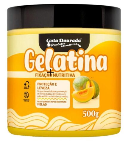 Gota Dourada Gelatina Capilar Melão Fixação Nutritiva 500g