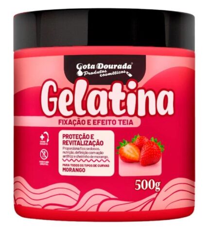 Gota Dourada Gelatina Capilar Morango Efeito Teia 500g