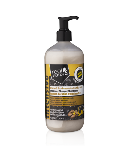 Real Natura Shampoo Sem Sal Pro-Reparação Bomba Cafe 500ml