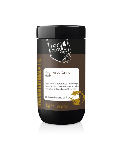 Real Natura Máscara Sem Sal Pro-Força Crina 1kg