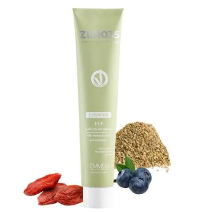 Coloração Capilar Emmebi Vegan Zero35 Be Green 5.66 100ml